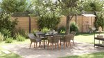 vidaXL Ensemble de jardin 7 pièces en poly rotin gris
