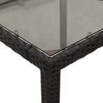 vidaXL Ensemble de bistro de jardin 5 Pièces coussins noir poly rotin
