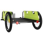 vidaXL Remorque de vélo vert tissu oxford et fer