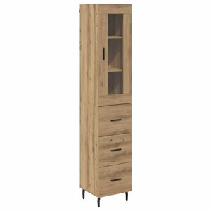 vidaXL Haut Armoire avec tiroir Chêne artisanal 34 5 x 34 x 180 cm