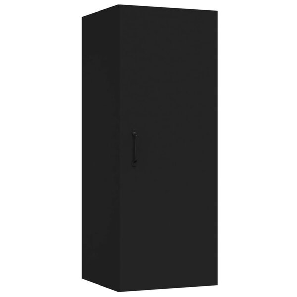 vidaXL Armoire murale suspendue Noir 34 5x34x90 cm Bois d'ingénierie