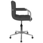 vidaXL Chaise pivotante de bureau Gris foncé Tissu