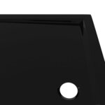 vidaXL Receveur de douche rectangulaire ABS Noir 70x90 cm