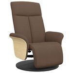 vidaXL Fauteuil inclinable avec repose-pieds marron tissu