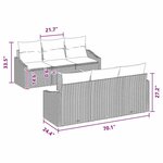 vidaXL Ensemble de canapé de jardin 7 Pièces gris et bleu marine