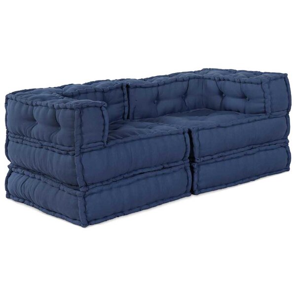 vidaXL Coussin 2 Pièces Bleu 70 x 70 x 54 cm Polyester