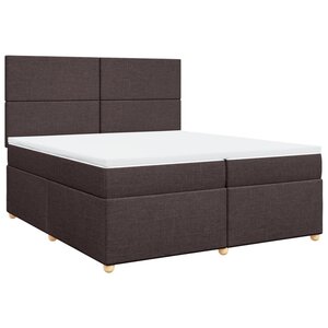 vidaXL Sommier à lattes de lit avec matelas Marron foncé 200x200 cm
