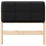 vidaXL Tête de lit capitonnée Marron et Noir 100 cm Pin massif