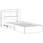 vidaXL Cadre de lit avec rangement Chêne Sonoma 90 x 190 cm
