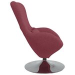 Chaise œuf vidaXL Rouge Vin Tissu