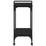 vidaXL Chariot de cuisine noir 60 5x31x72 5 cm bois d'ingénierie