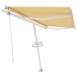 vidaXL Auvent automatique sur pied 450x350 cm Jaune/Blanc
