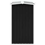 vidaXL Abri de stockage à bois Acier galvanisé 172x91x154cm Anthracite