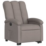 vidaXL Fauteuil inclinable électrique taupe tissu