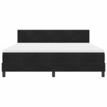 vidaXL Lit à ressorts avec matelas Noir 180 x 200 cm Velours
