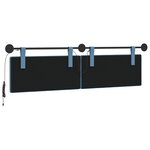 vidaXL Tête de lit suspendue Bleu Tissu en velours côtelé