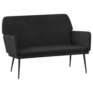 Banc banquette 108 x 79 x 79 cm velours noir 02_0010703