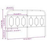 vidaXL Tête de lit de remplacement métal noir 150 cm