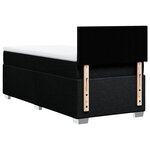 vidaXL Sommier à lattes de lit et matelas Noir 80x200 cm Tissu