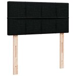 vidaXL Cadre de lit ottoman avec matelas noir 90x190 cm tissu