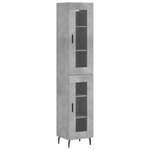 vidaXL Buffet haut Gris béton 34 5x34x180 cm Bois d'ingénierie