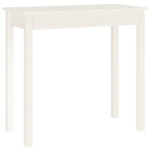 vidaXL Table console Blanc 80x40x75 cm Bois massif de pin