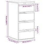 vidaXL Commode Chêne noir 40 x 41 x 76 cm Bois d'ingénierie