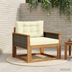vidaXL Sofa de milieu extérieur Bois d'Acacia Massif Naturel