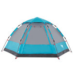 vidaXL Tente de camping cabine 4 personnes bleu libération rapide