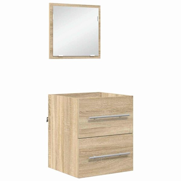 vidaXL Ensemble de mobilier de salle de bain Marron 41 x 38 5 x 48 cm