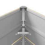 vidaXL Jardinière Ivoire 195 x 100 x 45 cm Acier galvanisé