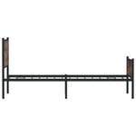 vidaXL Cadre de lit en métal sans matelas chêne fumé 100x200 cm