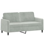 vidaXL Ensemble de canapés 2 Pièces avec coussins gris clair velours