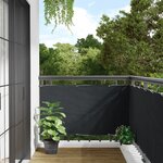 vidaXL Écran d'intimité de balcon anthracite 400x75 cm PVC