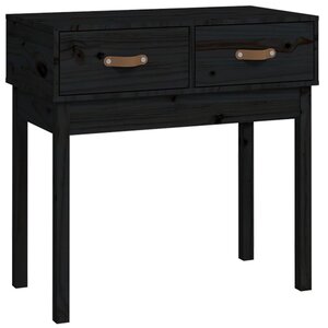 vidaXL Table console Noir 76 5x40x75 cm Bois massif de pin