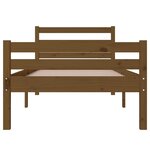 vidaXL Cadre de lit Marron miel Bois massif 75x190 cm Petit simple