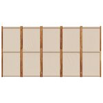 vidaXL Cloison de séparation 5 panneaux taupe 350x180 cm