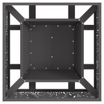 brasero vidaXL carré noir 60x60x30 cm en acier