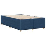 vidaXL Cadre de lit sans matelas bleu 120x190 cm tissu