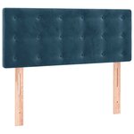 vidaXL Sommier à lattes de lit avec matelas LED Bleu foncé 100x200 cm