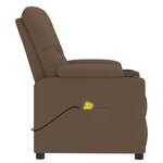 vidaXL Fauteuil de massage Marron Tissu