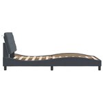 vidaXL Cadre de lit avec LED sans matelas gris foncé 100x200cm velours