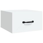 vidaXL Tables de chevet murales 2 Pièces blanc 35x35x20 cm