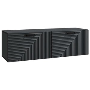 vidaXL Meuble TV mural Noir 98 x 31 x 30 cm Bois d'ingénierie