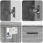 vidaXL Ensemble de mobilier de salle de bain 2 Pièces Gris Sonoma