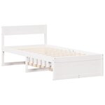 vidaXL Cadre de lit sans matelas blanc 100x200 cm bois de pin massif