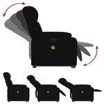 vidaXL Fauteuil de massage inclinable Noir Tissu