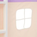 Lit mi-hauteur 90x200 cm matelas rideau violet pêche