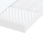 vidaXL Matelas en mousse blanc 180x220 cm 7 zones dureté 20 ILD