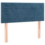 vidaXL Sommier à lattes de lit avec matelas LED bleu foncé 120x190 cm